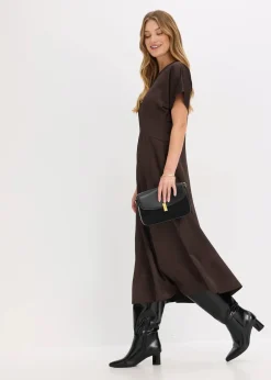 bonprix Bekleidung·Pullover & Strickjacken|Kleider^Midikleid braun