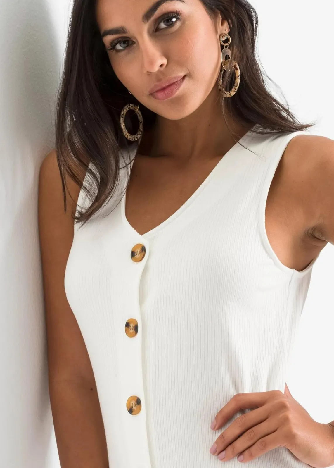 bonprix Bekleidung·Pullover & Strickjacken|Kleider^Midikleid wollweiß