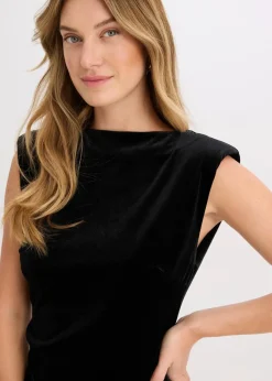 bonprix Kleider^Midikleid schwarz