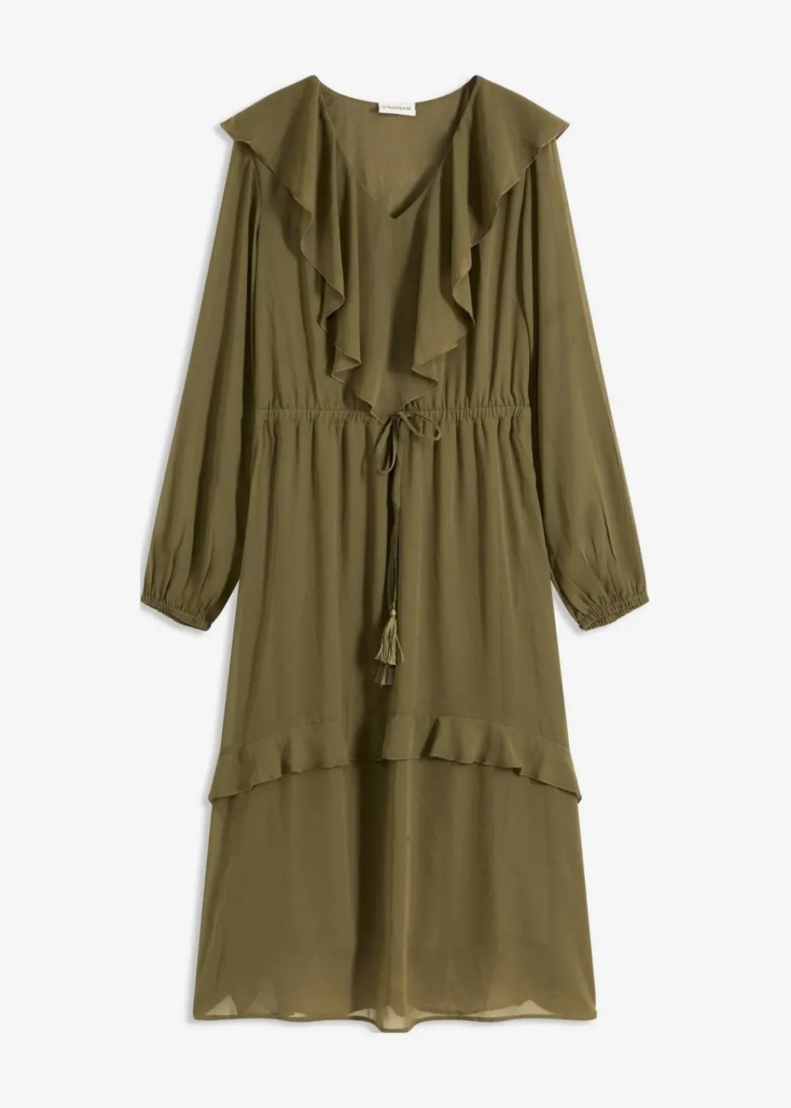bonprix Bekleidung·Pullover & Strickjacken|Kleider^Midikleid dunkeloliv