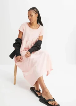 bonprix Kurzgrößen|Bekleidung·Pullover & Strickjacken^Midikleid aus reiner Bio-Baumwolle bonbonrosa