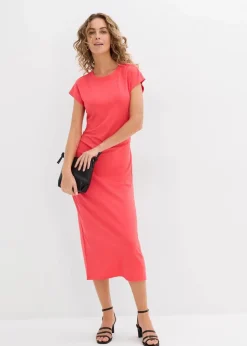 bonprix Kleider|Bekleidung·Pullover & Strickjacken^Midikleid aus softem Viskose-Mix paradiespink