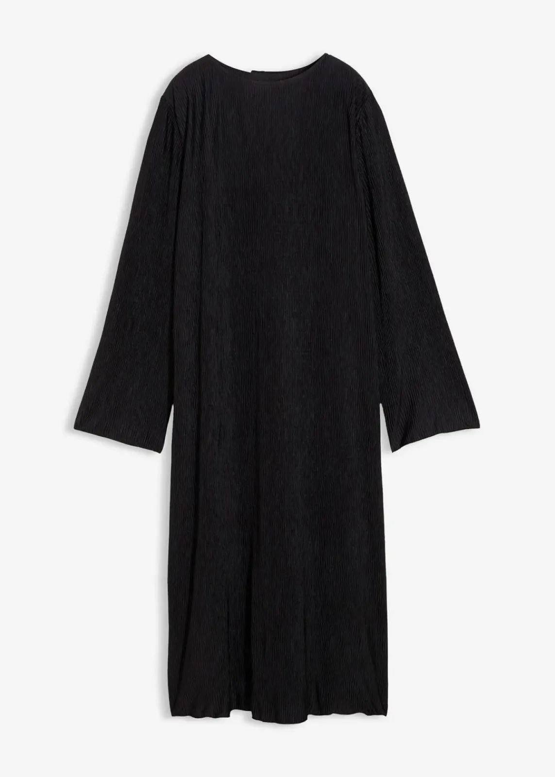 bonprix Bekleidung·Pullover & Strickjacken|Kleider^Midikleid aus strukturiertem Crinkle schwarz