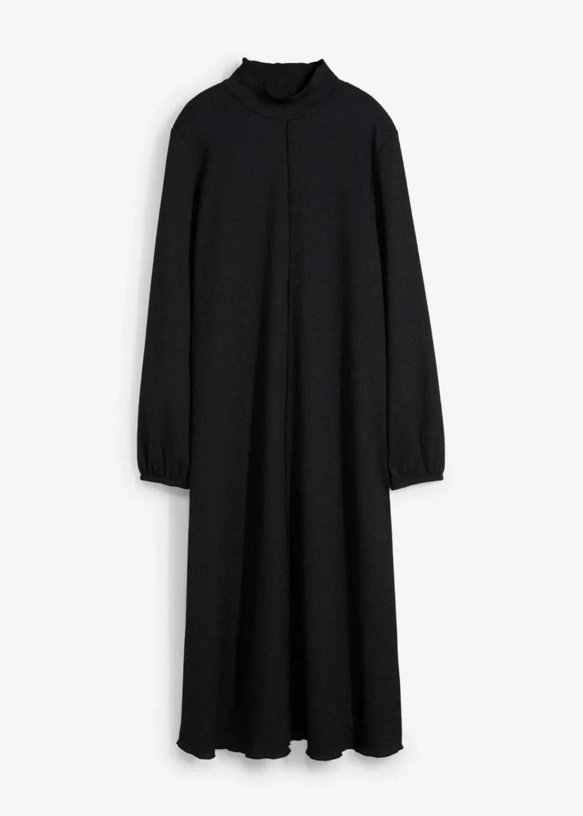 bonprix Bekleidung·Pullover & Strickjacken|Nachhaltigere Materialien^Midikleid aus strukturiertem Crêpe schwarz