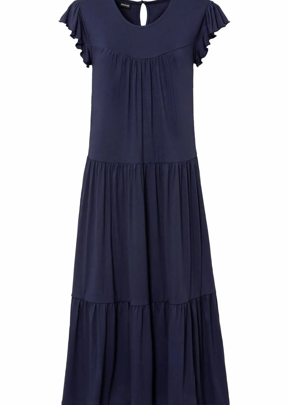 bonprix Bekleidung·Pullover & Strickjacken|Kleider^Midikleid aus Viskose dunkelblau