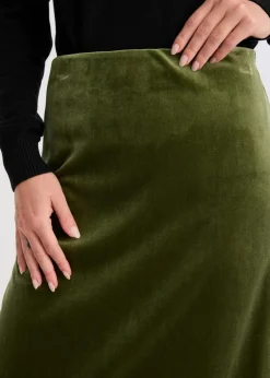bonprix Röcke|Bekleidung·Sportbekleidung^Midirock dunkelkhaki