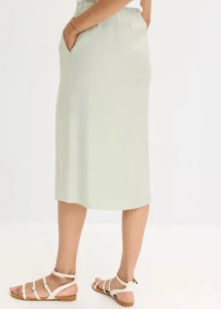 bonprix Bekleidung·Sportbekleidung|Zweiteiler & Sets^Midirock aus glänzendem Satin mint/gold