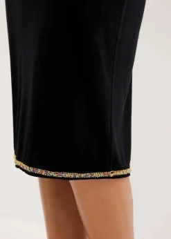 bonprix Bekleidung·Sportbekleidung|Röcke^Midirock mit Strass schwarz