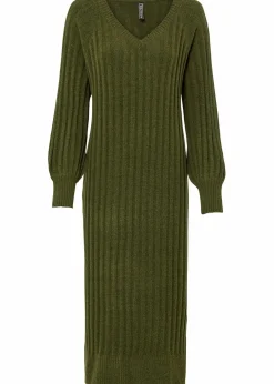 bonprix Bekleidung·Umstandsmode|Bekleidung·Pullover & Strickjacken^Midi-Strickkleid dunkelkhaki
