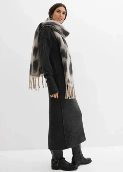bonprix Bekleidung·Umstandsmode|Bekleidung·Pullover & Strickjacken^Midi-Strickkleid anthrazit meliert
