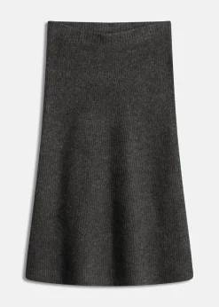 bonprix Bekleidung·Sportbekleidung|Röcke^Midi-Strickrock anthrazit meliert meliert