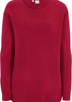 bonprix Bekleidung·Umstandsmode|Bekleidung·Jeans^Milano Rib Pullover mit Rundhals beerenpink
