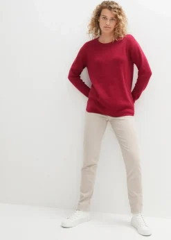 bonprix Bekleidung·Umstandsmode|Bekleidung·Jeans^Milano Rib Pullover mit Rundhals beerenpink