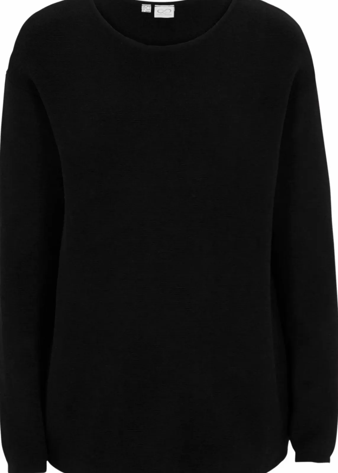 bonprix Pullover & Strickjacken|Strickmode^Milano Rib Pullover mit Rundhals schwarz