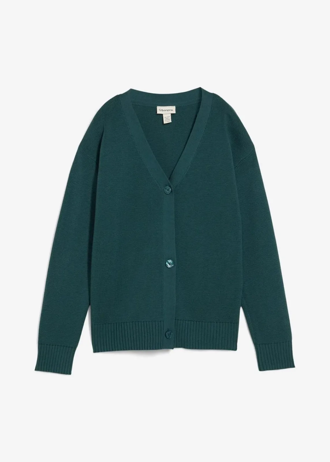 bonprix Pullover & Strickjacken|Basics^Milano Rib-Feinstrickjacke pfeffergrün