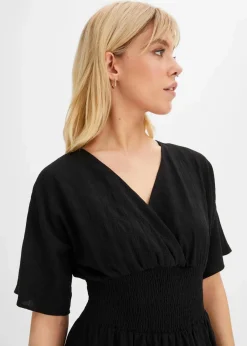 bonprix Nachhaltigere Materialien|Kleider^Minikleid schwarz