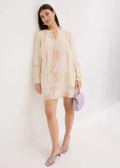 bonprix Bekleidung·Pullover & Strickjacken|Kleider^Minikleid natur