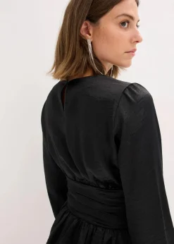 bonprix Nachhaltigere Materialien|Kleider^Minikleid schwarz