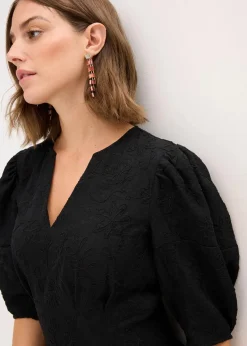 bonprix Bekleidung·Pullover & Strickjacken|Kleider^Minikleid schwarz