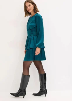 bonprix Kleider|Nachhaltigere Materialien^Minikleid petrol