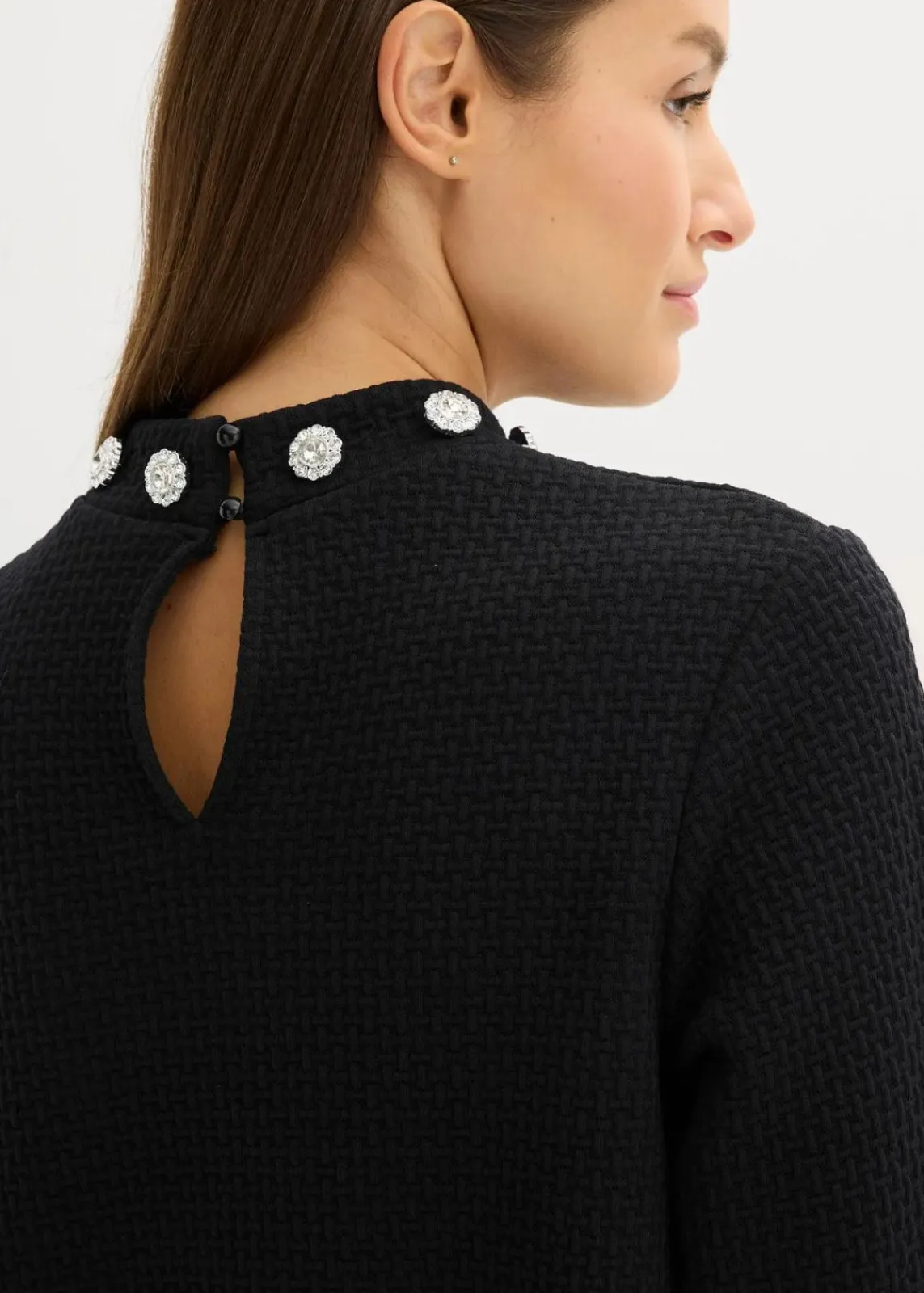 bonprix Bekleidung·Pullover & Strickjacken|Kleider^Minikleid schwarz