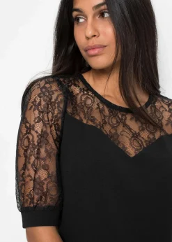 bonprix Kleider|Bekleidung·Pullover & Strickjacken^Minikleid schwarz