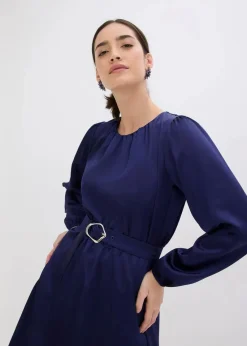 bonprix Nachhaltigere Materialien|Kleider^Minikleid dunkelblau