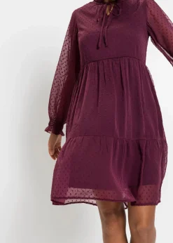 bonprix Kleider|Bekleidung·Pullover & Strickjacken^Minikleid weinrot