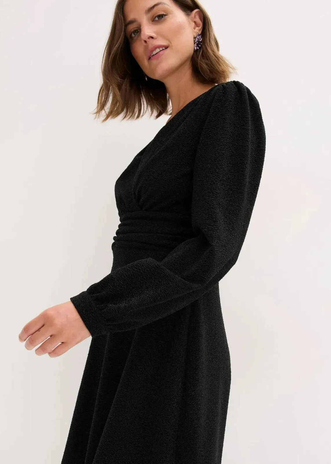 bonprix Bekleidung·Pullover & Strickjacken|Kleider^Minikleid schwarz