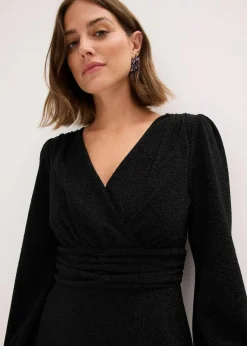 bonprix Bekleidung·Pullover & Strickjacken|Kleider^Minikleid schwarz