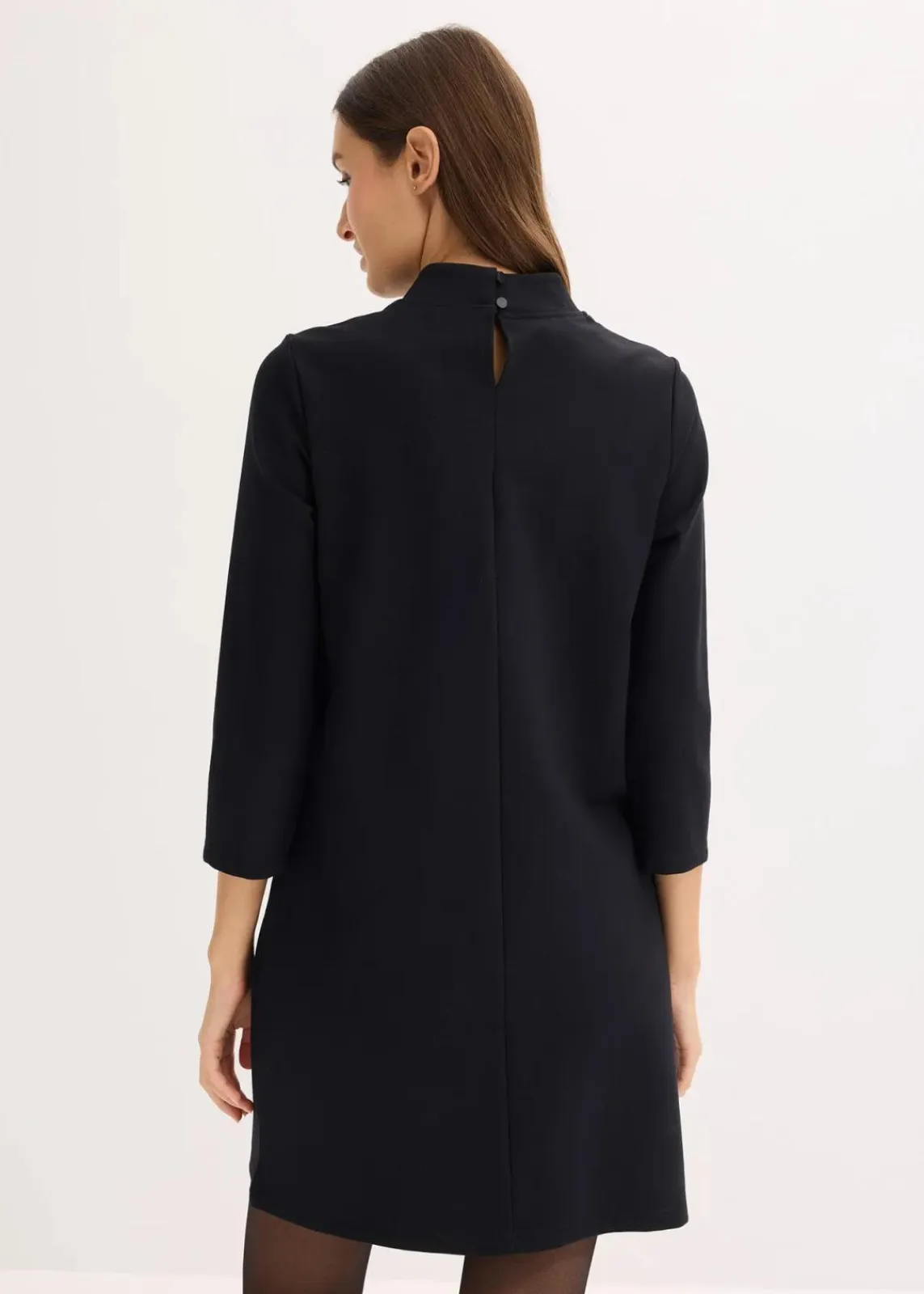 bonprix Bekleidung·Pullover & Strickjacken|Kleider^Minikleid aus fließendem Viskose-Mix schwarz