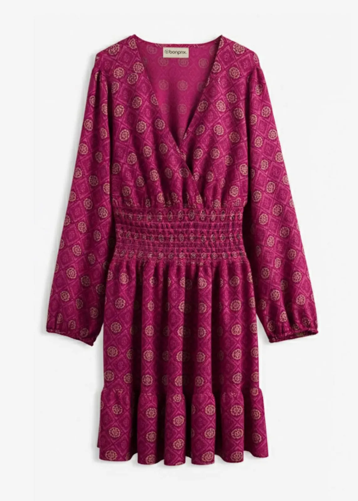 bonprix Nachhaltigere Materialien|Kleider^Minikleid aus fließender Viskose violett bedruckt
