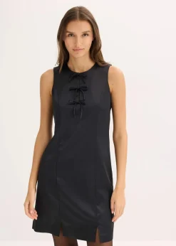 bonprix Bekleidung·Pullover & Strickjacken|Kleider^Minikleid aus glänzendem Satin schwarz