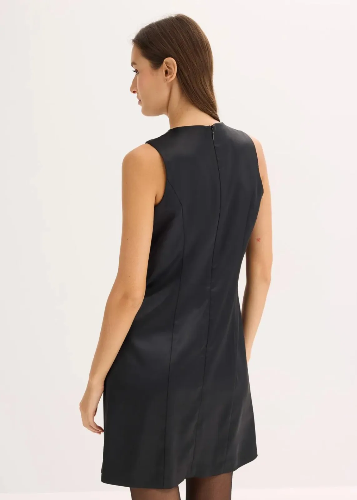 bonprix Bekleidung·Pullover & Strickjacken|Kleider^Minikleid aus glänzendem Satin schwarz