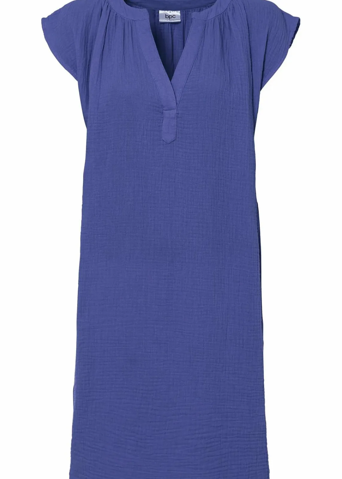 bonprix Kleider|Bekleidung·Pullover & Strickjacken^Minikleid aus reiner Baumwolle blauviolett