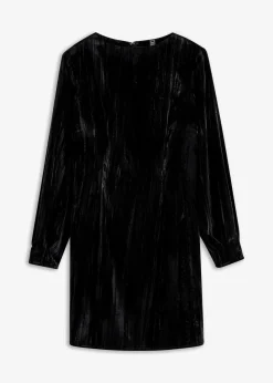 bonprix Bekleidung·Pullover & Strickjacken|Kleider^Minikleid aus Samt schwarz