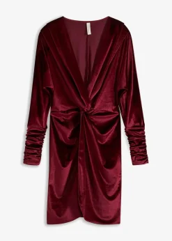 bonprix Bekleidung·Pullover & Strickjacken|Kleider^Minikleid aus softem Samt ahornrot