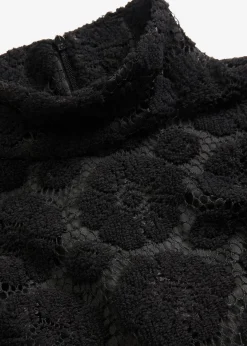 bonprix Bekleidung·Pullover & Strickjacken|Kleider^Minikleid aus Spitze schwarz