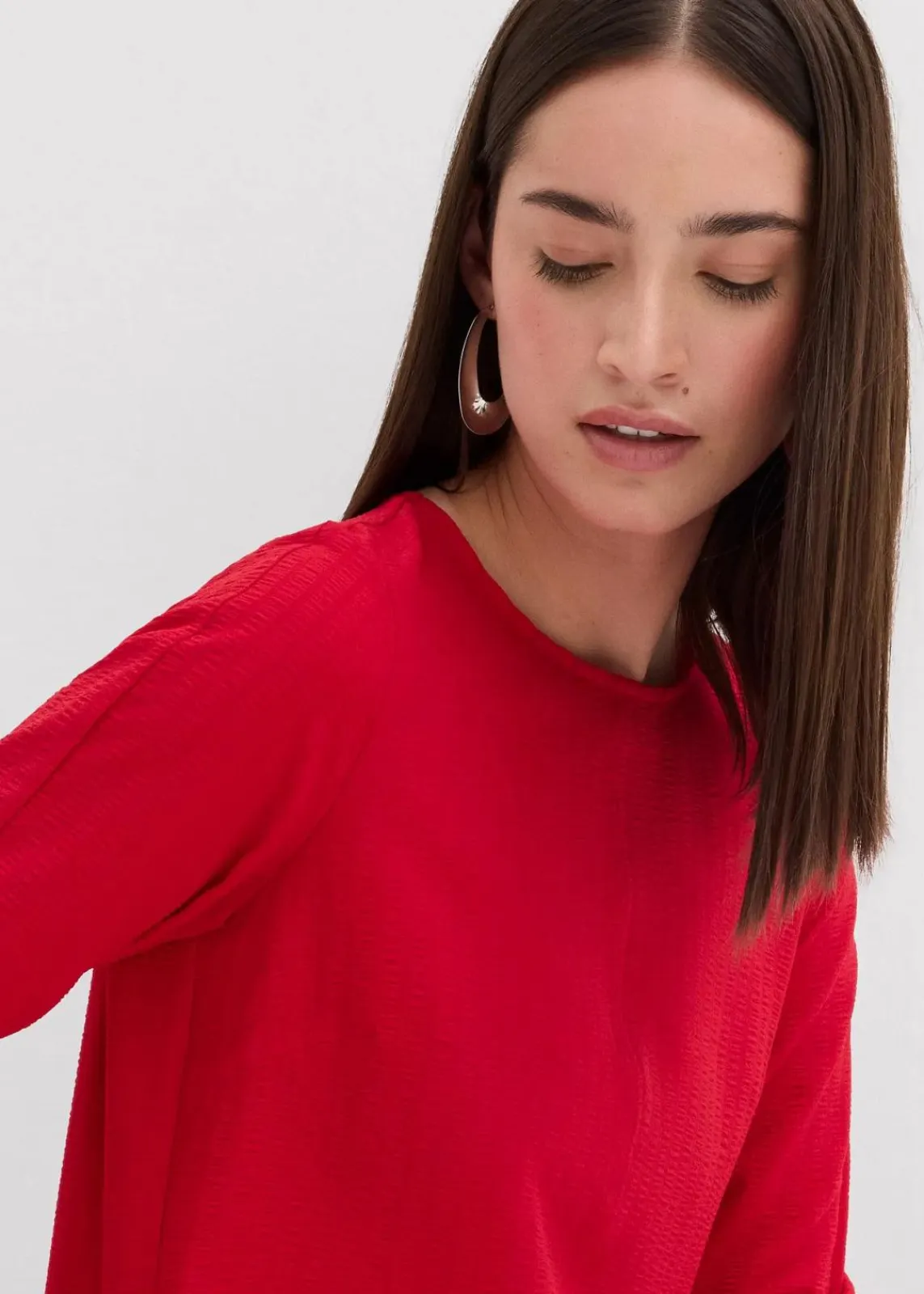 bonprix Kleider^Minikleid aus strukturiertem Material rot