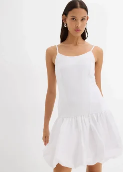 bonprix Kleider^Minikleid mit Ballonrock weiß