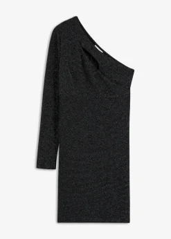 bonprix Kleider^Minikleid mit Cut-Out schwarz/silber