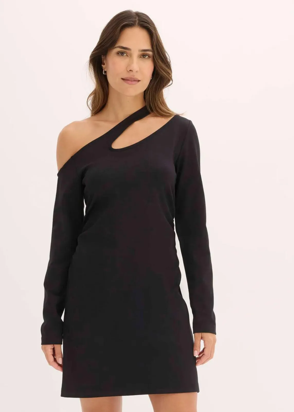 bonprix Bekleidung·Pullover & Strickjacken|Kleider^Minikleid mit Cut-Outs schwarz