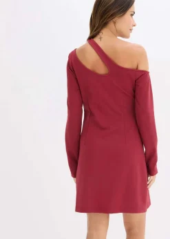 bonprix Kleider|Bekleidung·Pullover & Strickjacken^Minikleid mit Cut-Outs pflaumenrot