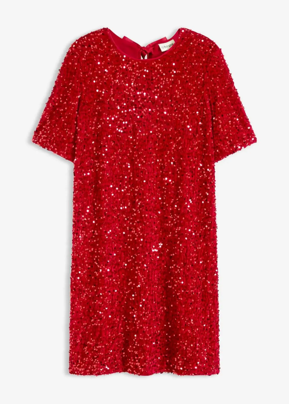bonprix Kleider|Bekleidung·Pullover & Strickjacken^Minikleid mit Pailletten chillirot
