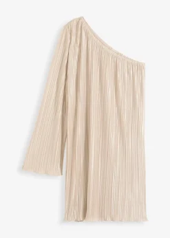 bonprix Kleider^Minikleid mit Plissee champagner