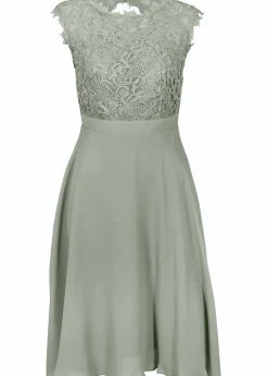 bonprix Kleider|Festliche Mode^Minikleid mit Spitze seegras