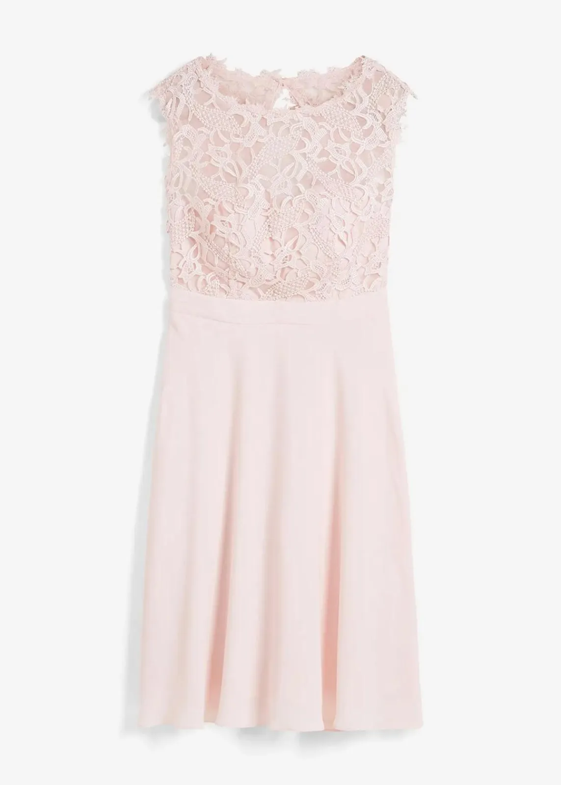 bonprix Kleider|Festliche Mode^Minikleid mit Spitze perlrosa