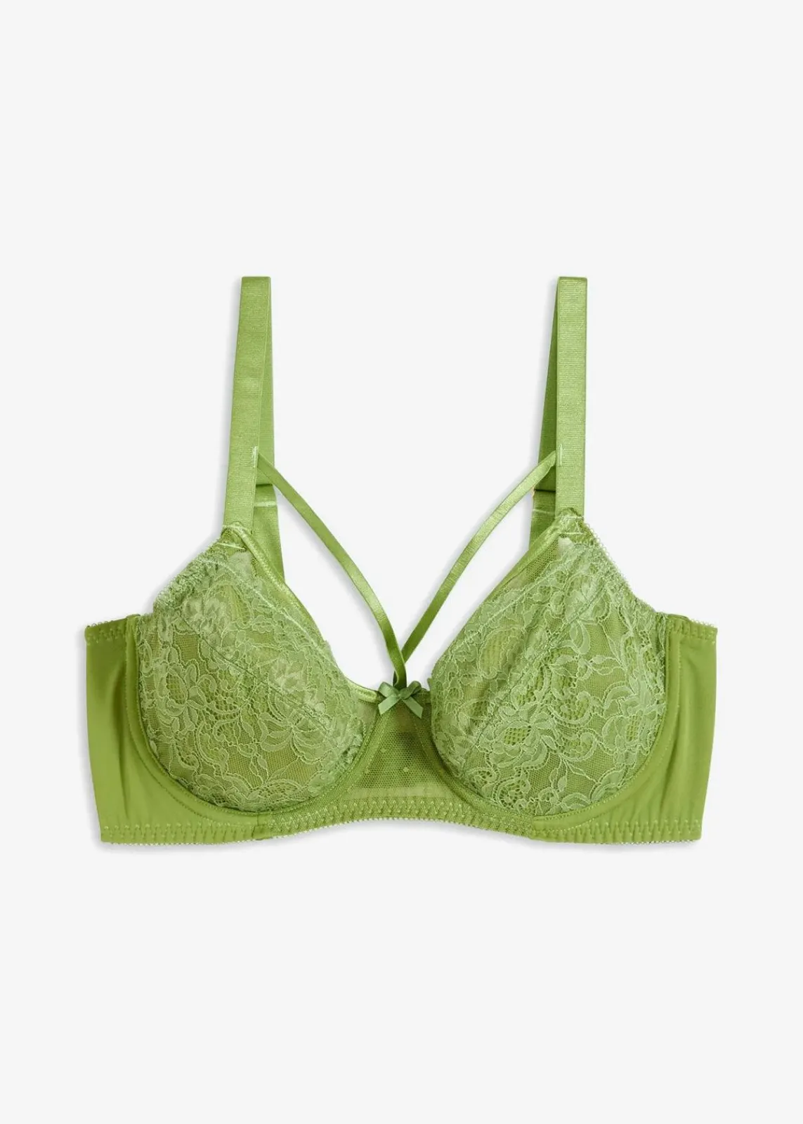 bonprix Große Cups D-H|Nachhaltigere Materialien^Minimizer-BH mit filigraner Spitze edelsteingrün