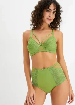 bonprix Wäsche·Dessous|Wäsche·Große Cups D-H^Minimizer-BH mit filigraner Spitze edelsteingrün