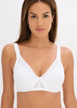bonprix Große Cups D-H|Nachhaltigere Materialien^Minimizer-BH mit gepolsterten Trägern weiß